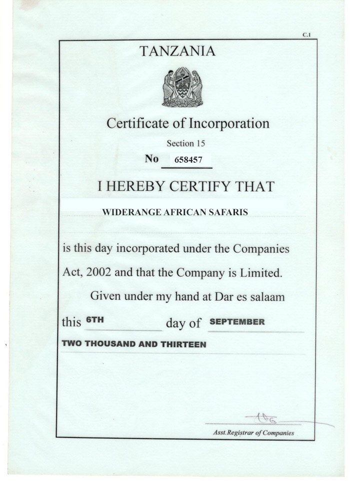 Goverment certificate