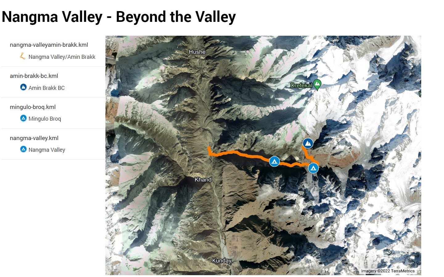 tourhub | Beyond the Valley LLP | Nangma Valley Trek | Tour Map