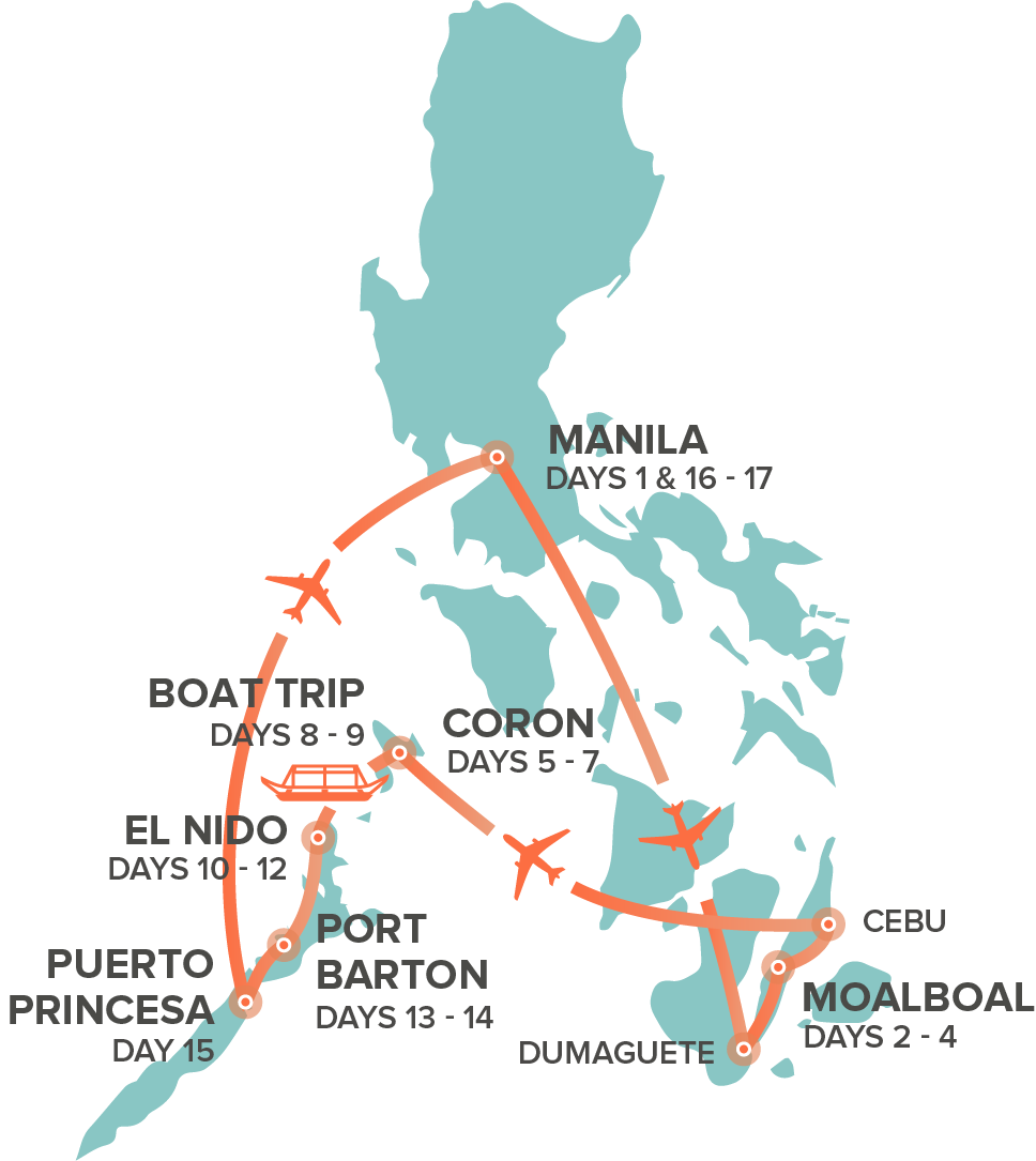 tourhub | Intro Travel | Philippines Island Explorer 17 Day | Tour Map