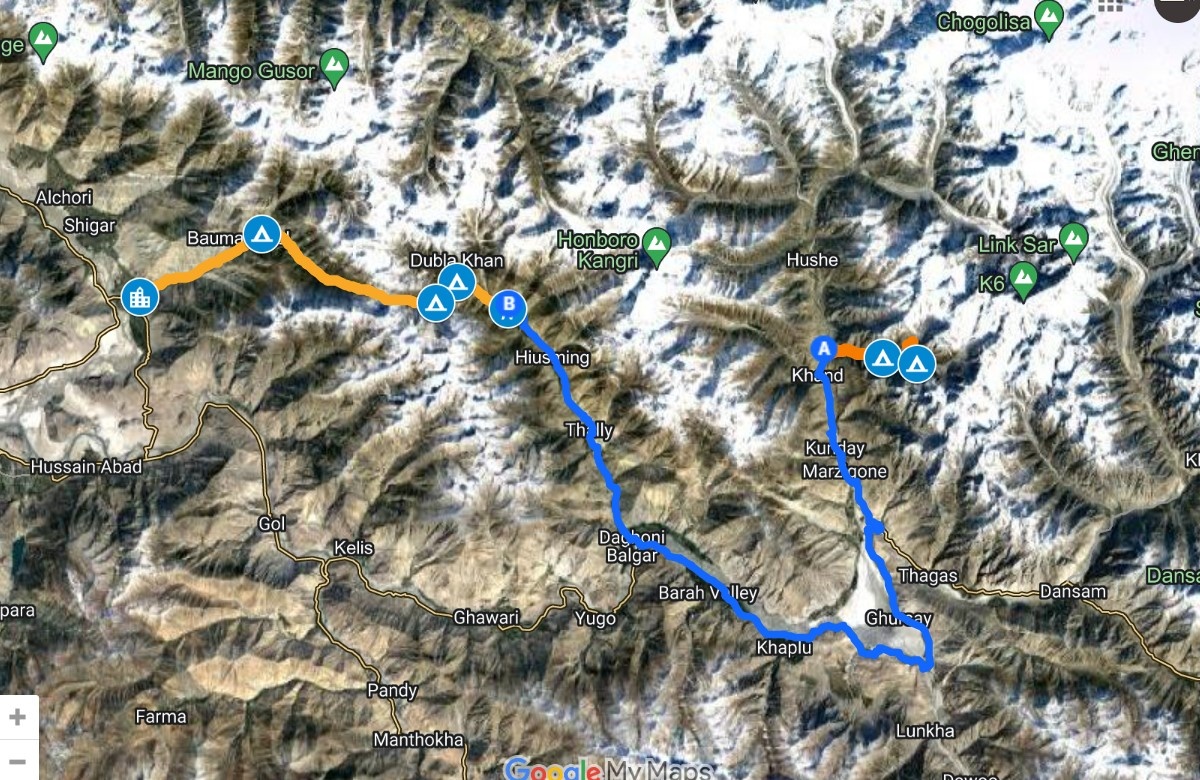 tourhub | Beyond the Valley LLP | Nangma and Thallay La Trek | Tour Map