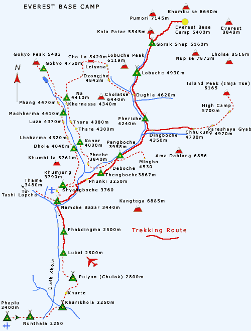 tourhub | Mount Adventure Holidays | Everest View Trek | Tour Map