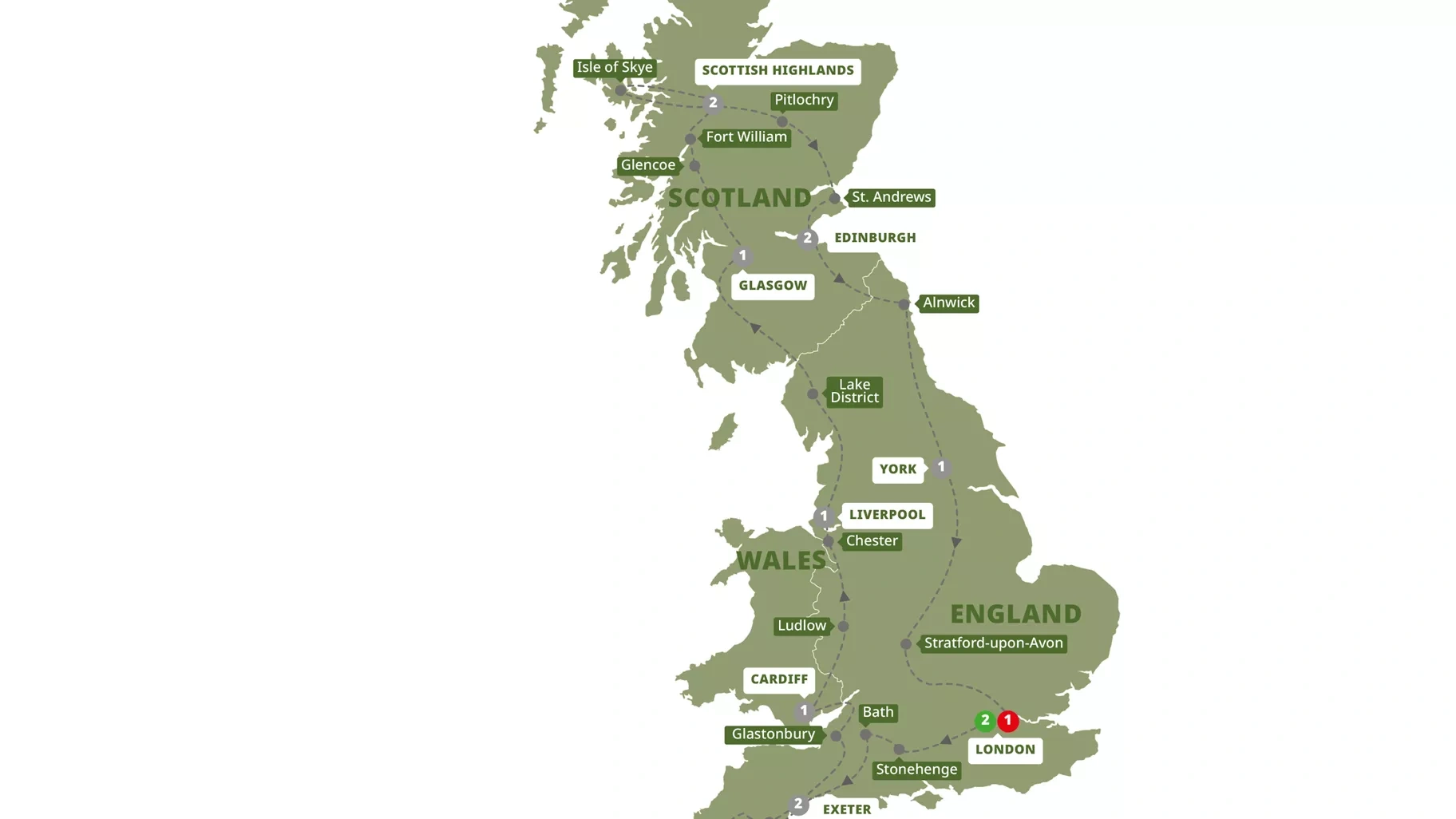 tourhub | Trafalgar | Best of Britain | Tour Map