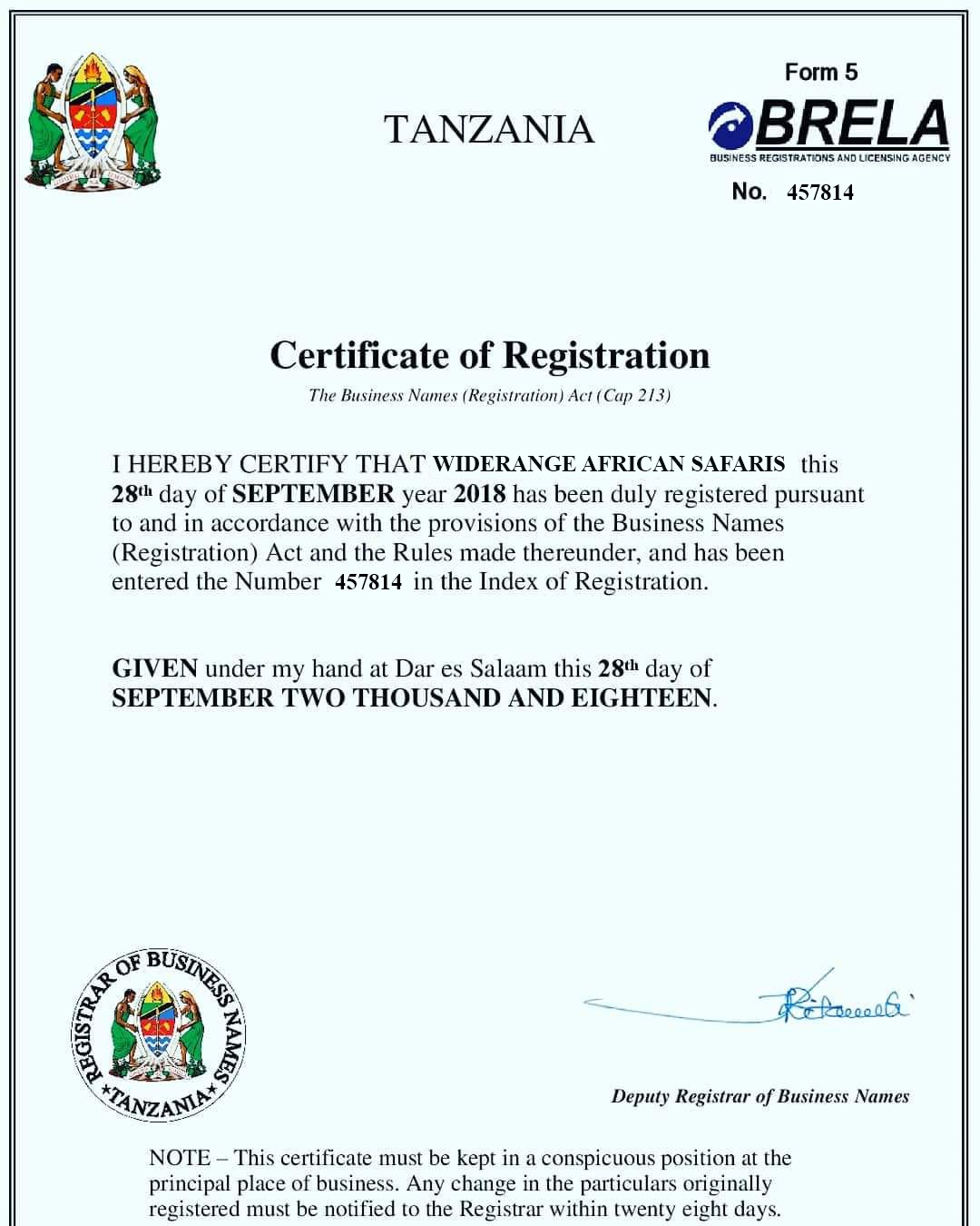 Blera certificate