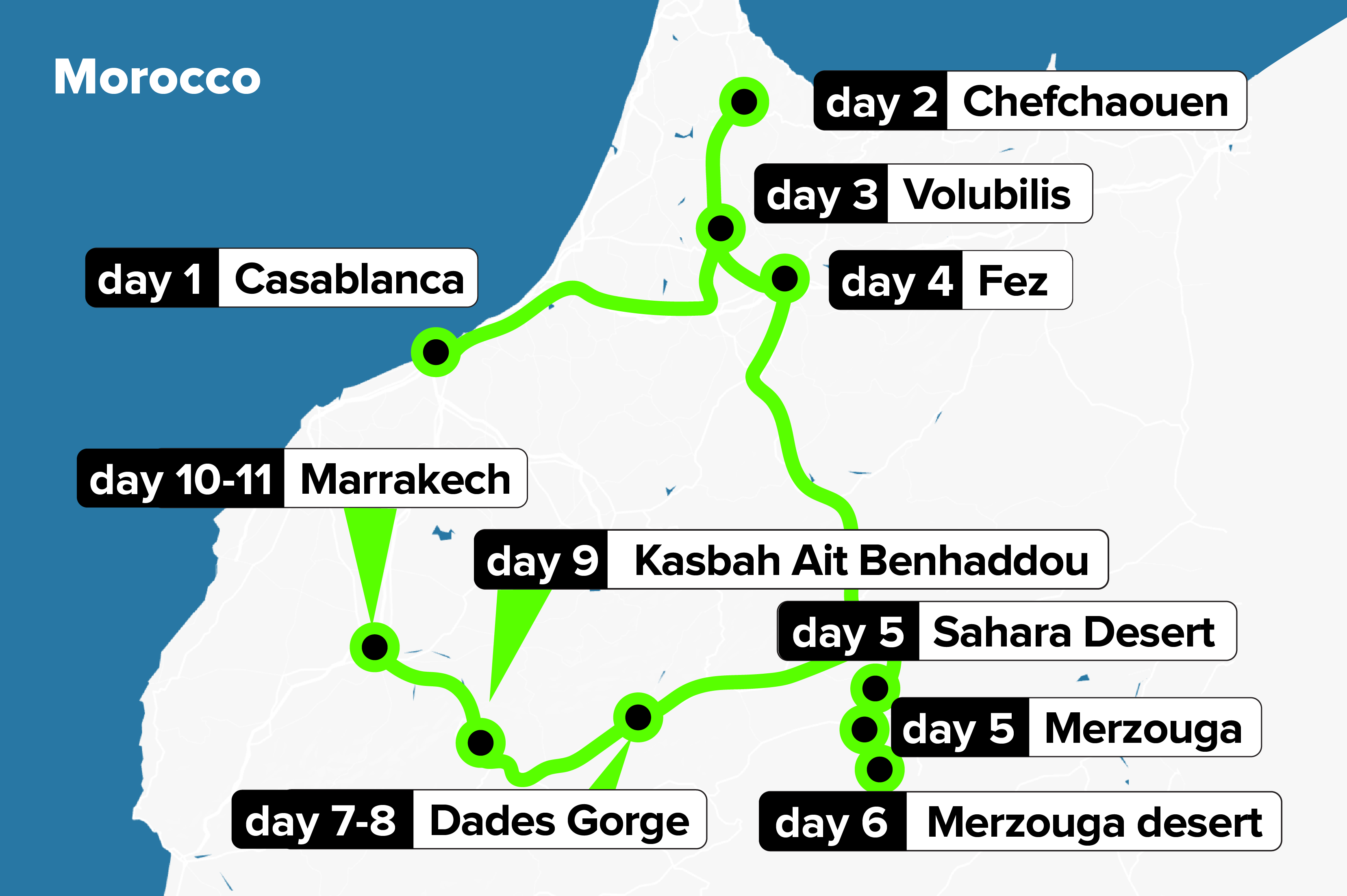 tourhub | Culture Trip | Epic Morocco | MOR | Route Map