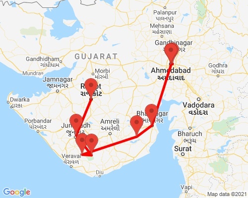 tourhub | Agora Voyages | Best of Gujarat Tour | AGORA92 | Route Map