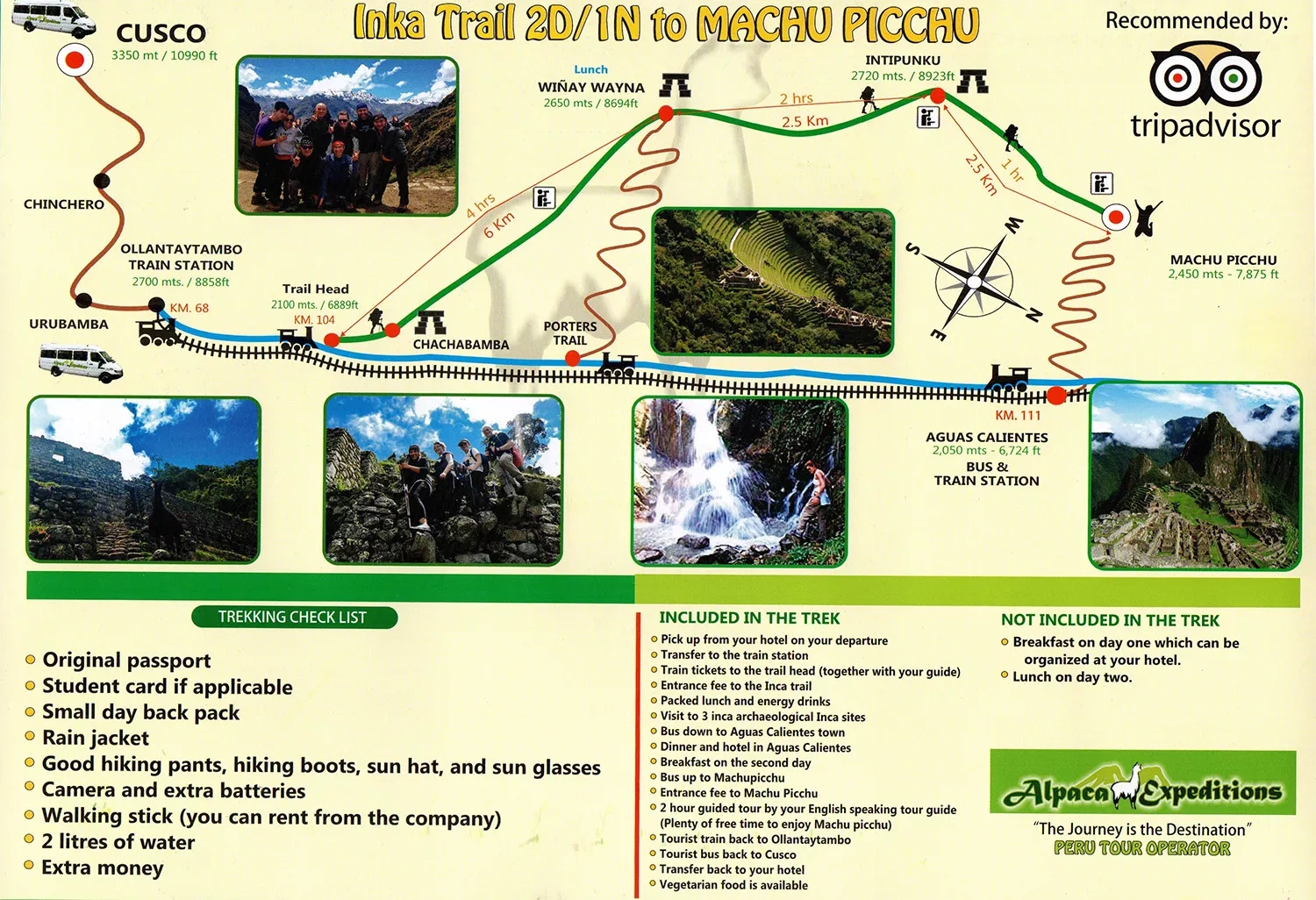 tourhub | Alpaca Expeditions | Short Inca Trail & Rainbow Mountain 6D/5N | Tour Map