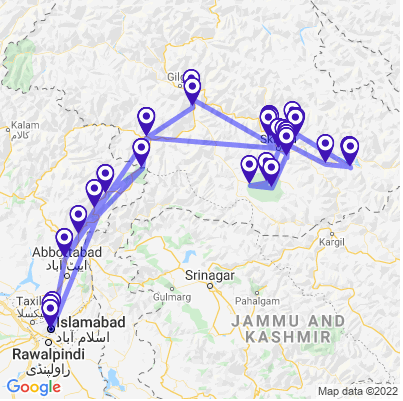 tourhub | Visit in Pakistan | K2 Base Camp Trek | Tour Map