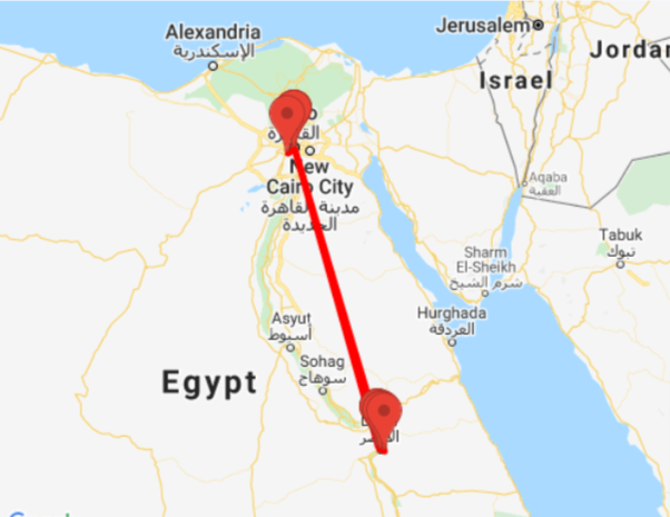 tourhub | Ancient Egypt Tours | 4 Days Cairo and Luxor (3 destinations) | Tour Map