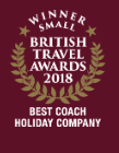 2018 - Winner - Best Small Coach Holiday Company