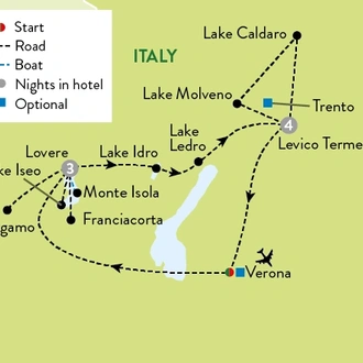 tourhub | Travelsphere | Secret Lakes of Italy | Tour Map