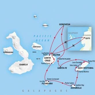tourhub | On The Go Tours | Ultimate Galapagos - 10 days | Tour Map