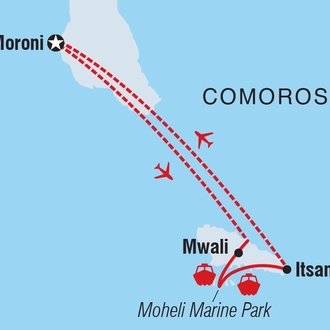 tourhub | Intrepid Travel | Comoros: Wildlife Expedition | Tour Map