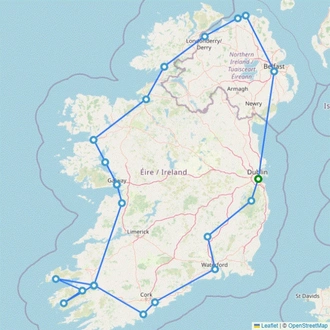 tourhub | On The Go Tours | Ireland Encompassed (Hotel) - 11 days | Tour Map