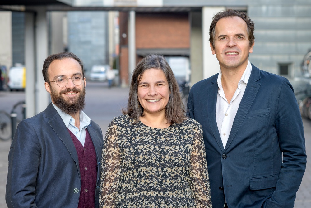 From left: Fábio Rosa, Cristiana Pires and Filipe Pereira, the co-founders of Asgard Therapeutics.