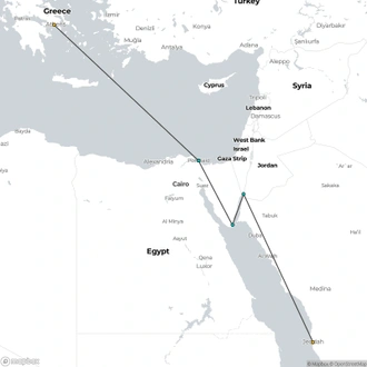 tourhub | Celestyal Cruises | Piraeus - Jeddah, 7Nights | Tour Map