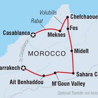 tourhub | Intrepid Travel | Morocco Uncovered | Tour Map