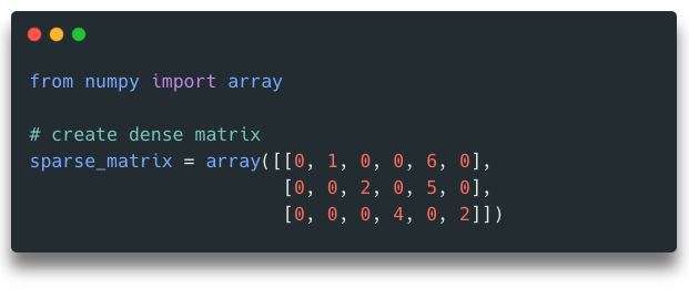 Sparse Matrices in Python