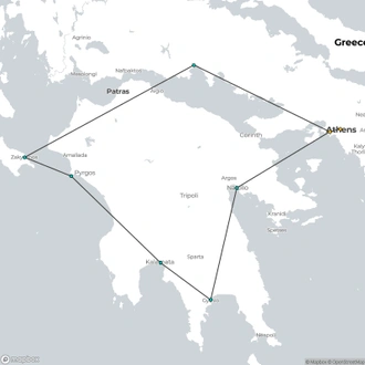 tourhub | Aurora Expeditions | Classic Greece: To Antiquity and Beyond | Tour Map