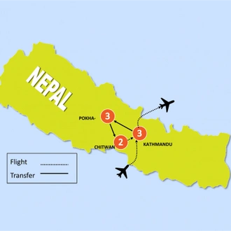 tourhub | Tweet World Travel | Nepal Luxury Tour  | Tour Map