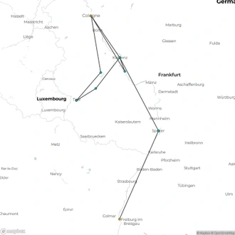 tourhub | Riviera Travel | Rhine, Moselle & Switzerland river cruise - MS Riviera Resplendence | Tour Map