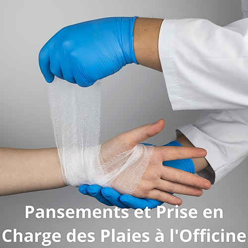 Représentation de la formation : Pansements et Prise en Charge des Plaies à l'Officine