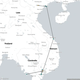 tourhub | Mr Linh's Adventures | Winter getaway 21 days 20 nights | Tour Map