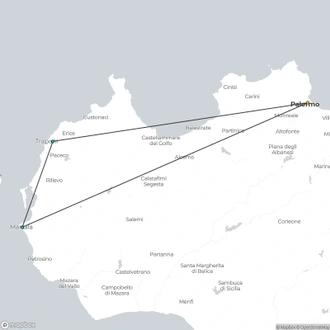 tourhub | Tui Italia | Northern Sicily, Self-drive | Tour Map