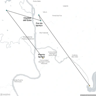 tourhub | Neumann Operadora de Receptivo | 4-Day Guided Tour of Iguazu Falls | Tour Map