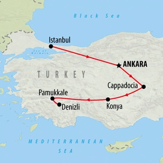tourhub | On The Go Tours | Turkey Express - 6 days | Tour Map