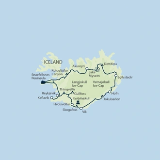 tourhub | Exodus | Iceland Explorer | Tour Map