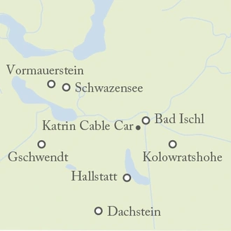 tourhub | Exodus | Self-Guided Walking in Austria's Lake District | Tour Map