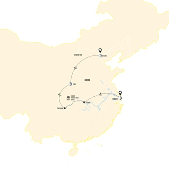 tourhub | Costsaver | Iconic China with Yangtze Cruise | Tour Map