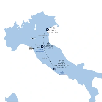 tourhub | Insight Vacations | Easy Pace Italy - Small Group, Summer | Tour Map