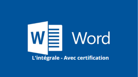 Représentation de la formation : 🖺Formation logiciel Word -L'intégrale - Avec certification