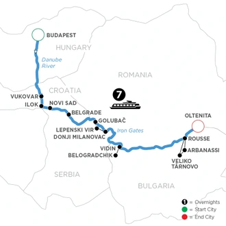 tourhub | Avalon Waterways | Balkan Discovery (Expression) | Tour Map