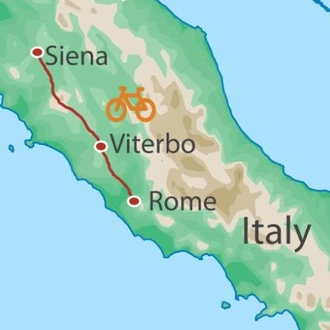 tourhub | UTracks | Cycle the Via Francigena - Siena to Rome | Tour Map