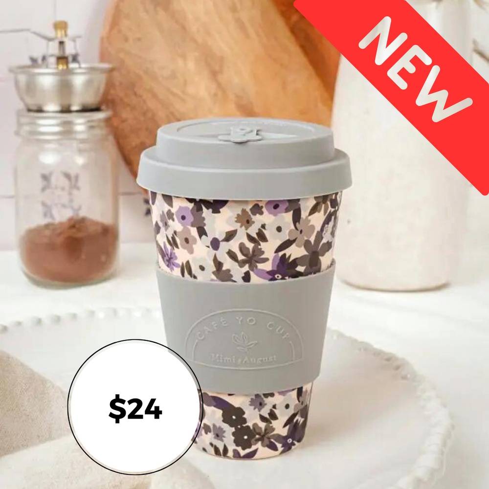 Floral Cafe Yo Bamboo Travel Cup