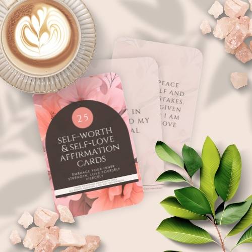 25 Pack Self-Worth & Self-Love Affirmation Cards