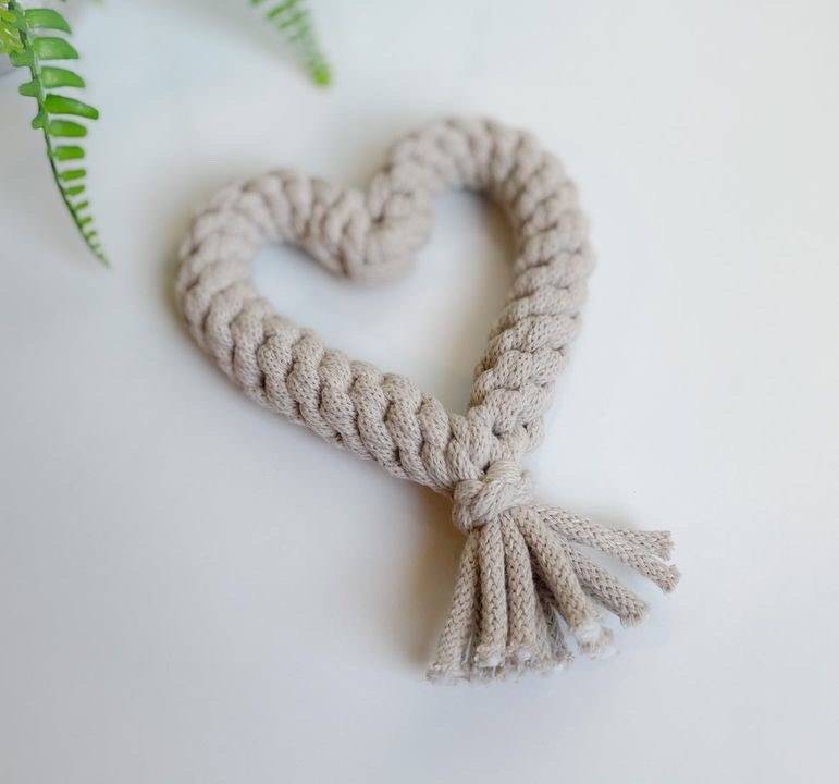 ECO Friendly Handmade Heart Rope Dog Toy