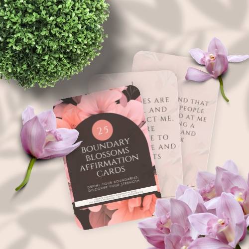 25 Pack Boundary Blossoms Affirmation Cards
