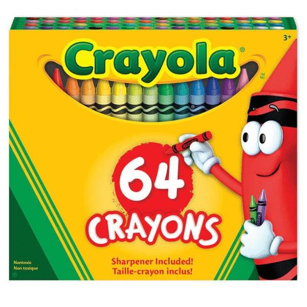 Crayons with sharpener – 64 count