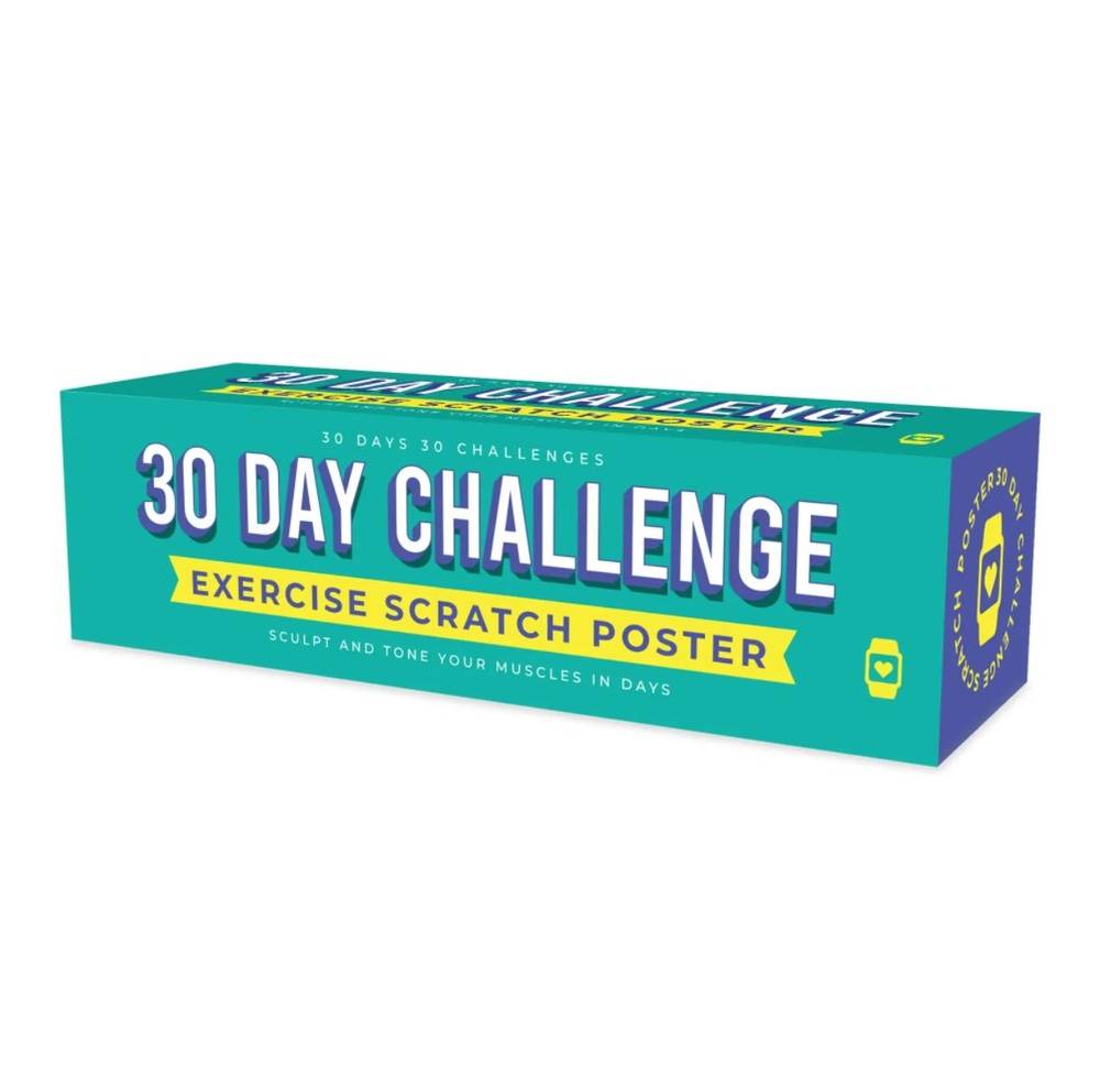 30 Day Challenge Exercise Scratch Poster