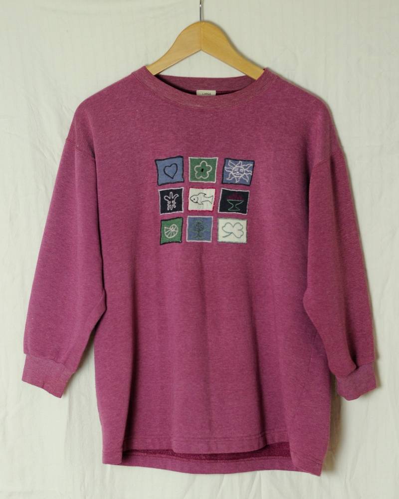 Recycled sweater med mønster