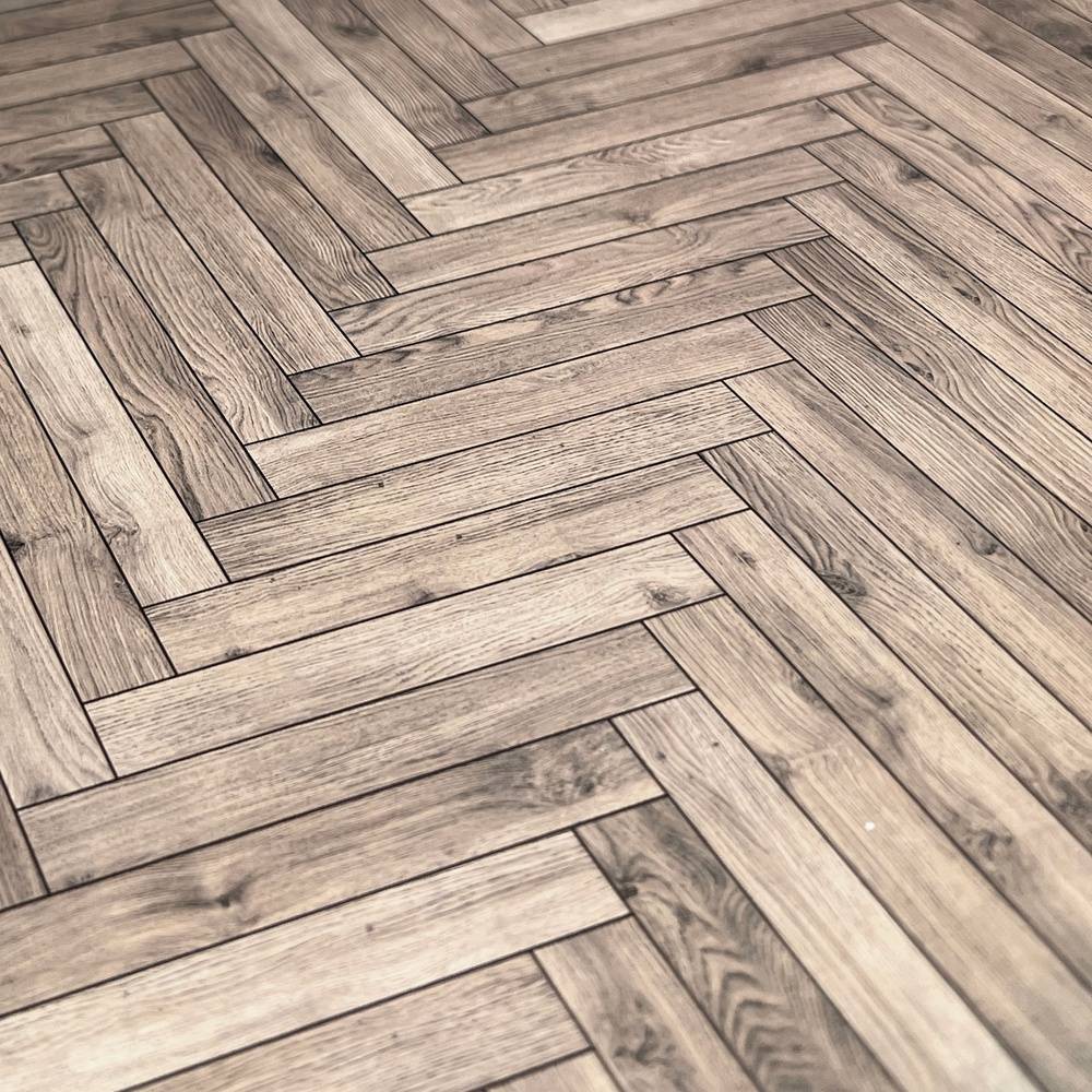 Wood Herrbone Printable flooring- Gray