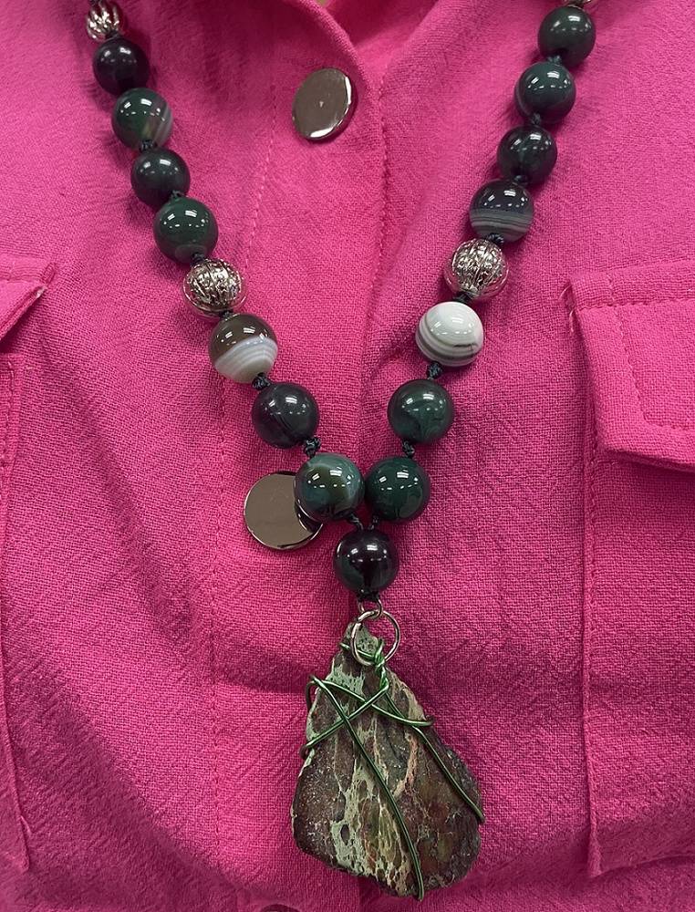 Imperial Jasper Necklace with Beads