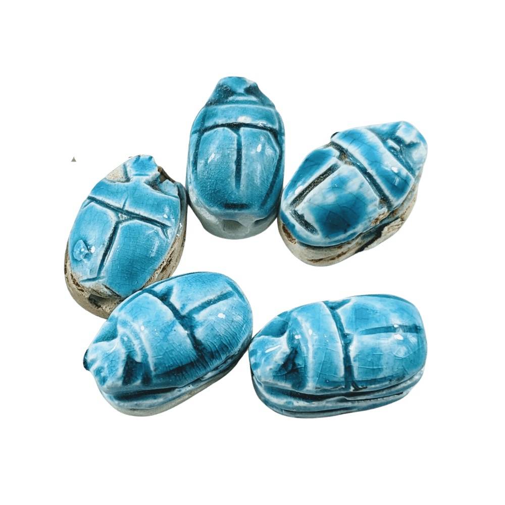 Egyptian scarab beads set