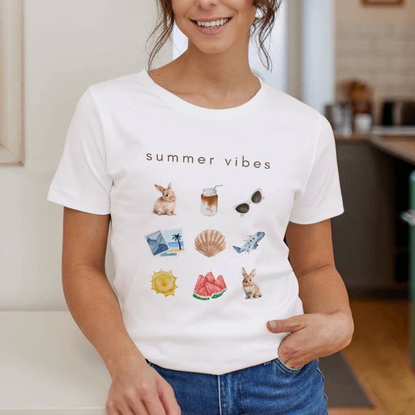 'Summer Vibes' T-Shirt for Bunny Lover