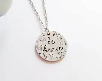 Hand Stamped Necklace (Spring)