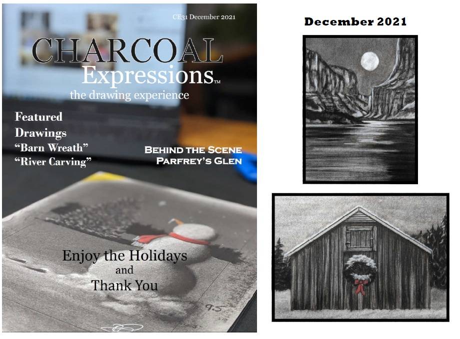 December 2021 Charcoal Drawing Kit with PDF Catalog