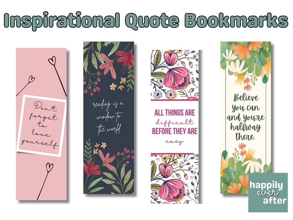 Inspirational Quote Paper Bookmarks